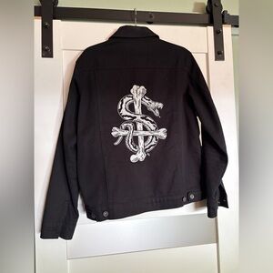 Black Lightweight Denim-Style Shirt Jacket